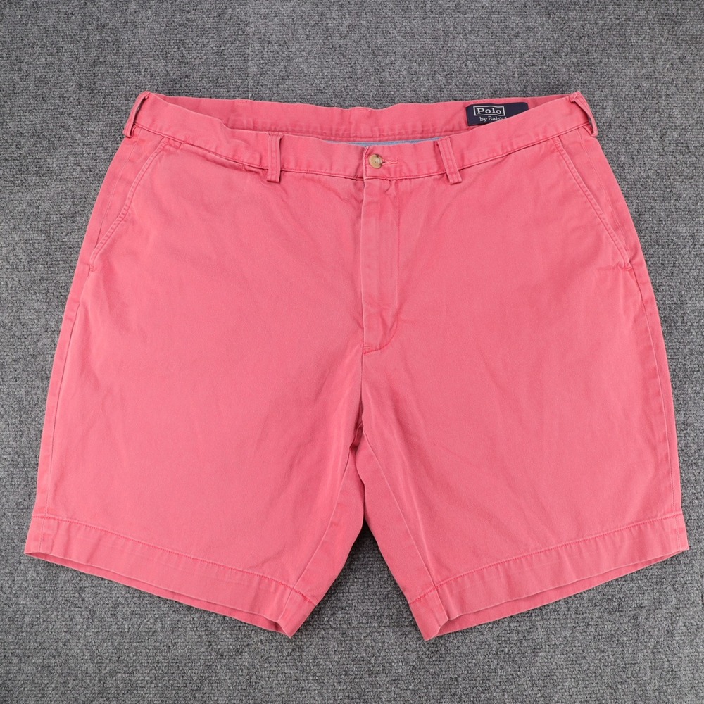 Polo Ralph Lauren Classic Fit 9" Mens Cotton Chino Shorts‎ Salmon Pink 40